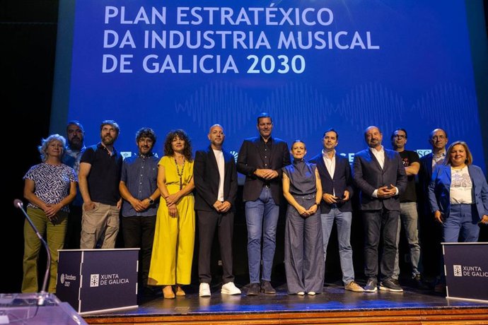 Presentación del Plan estratégico de la industria musical de Galicia 2030 en la Sala Capitol, a 18 de junio de 2026.
