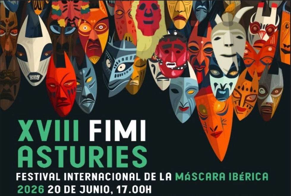 Cartel del desfile de Máscaras ibéricas en Oviedo.