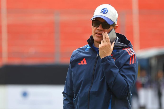 Futbol, Colo Colo vs Universidad de Chile. Supercopa 2025 Michael Clark presidente de Universidad de Chile es fotografiado previo al partido por la Supercopa 2025 contra Colo Colo disputado en el estadio Santa Laura en Santiago,