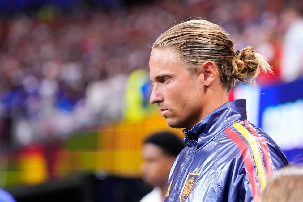 El internacional español Marcos Llorente en los momentos previos al debut de España en el Mundial de fútbol de 2026 contra Cabo Verde, en el Atlanta Stadium.