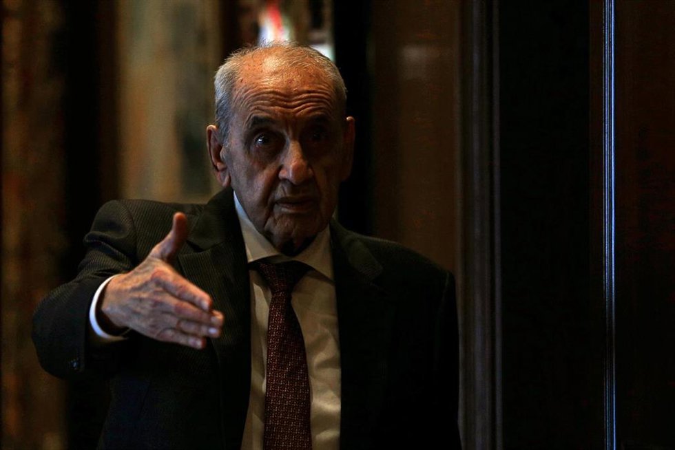 Archivo - El presidente del Parlamento de Líbano, Nabih Berri