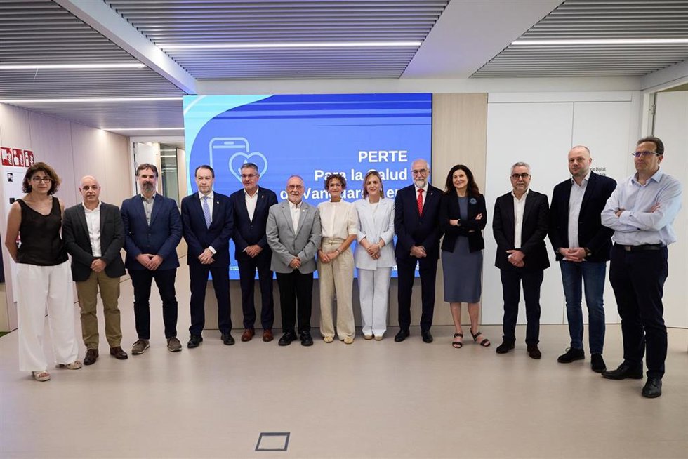 Imagen de la presentación de los fondos del Perte para la Salud de Vanguardia en Navarra