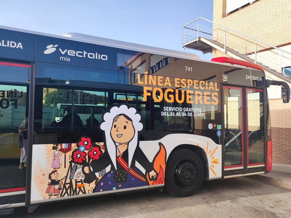 Autobús de la línea especial de Fogueres