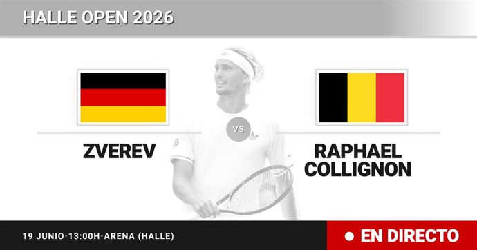 Alexander Zverev - Raphael Collignon: resumen y estadísticas del partido de Cuartos de final de Halle Open