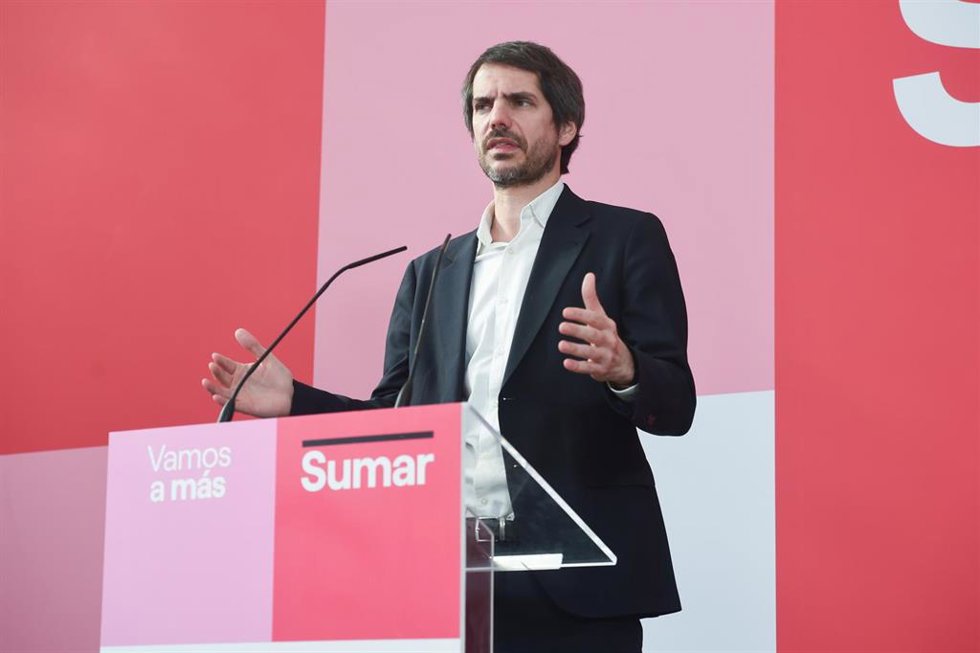 Archivo - El portavoz de Sumar, Ernest Urtasun, ofrece una rueda de prensa, en el Espacio Rastro, a 22 de enero de 2024, en Madrid (España). Durante la comparecencia, Urtasun ha destacado el inicio de la negociación de la reducción de la jornada laboral.
