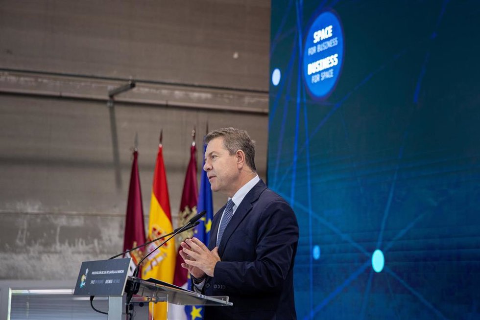 El jefe del Gobierno regional, Emiliano García-Page, preside la presentación el Programa ESA BIC Castilla-La Mancha.