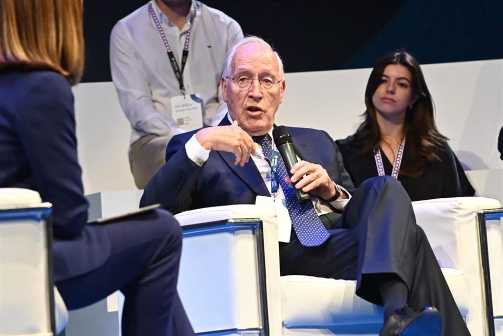 El abogado del Estado y expresidente de Endesa, Manuel Pizarro, en el Congreso 'El mundo que viene', organizado por Fundación Ibercaja en su 150 aniversario.