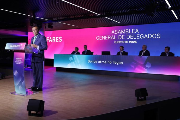 Eduardo Pastor, presidente de Cofares en la Asamblea General de Delegados.