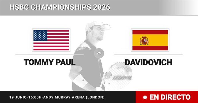 Tommy Paul - Alejandro Davidovich Fokina: resumen y estadísticas del partido de Cuartos de final de HSBC Championships