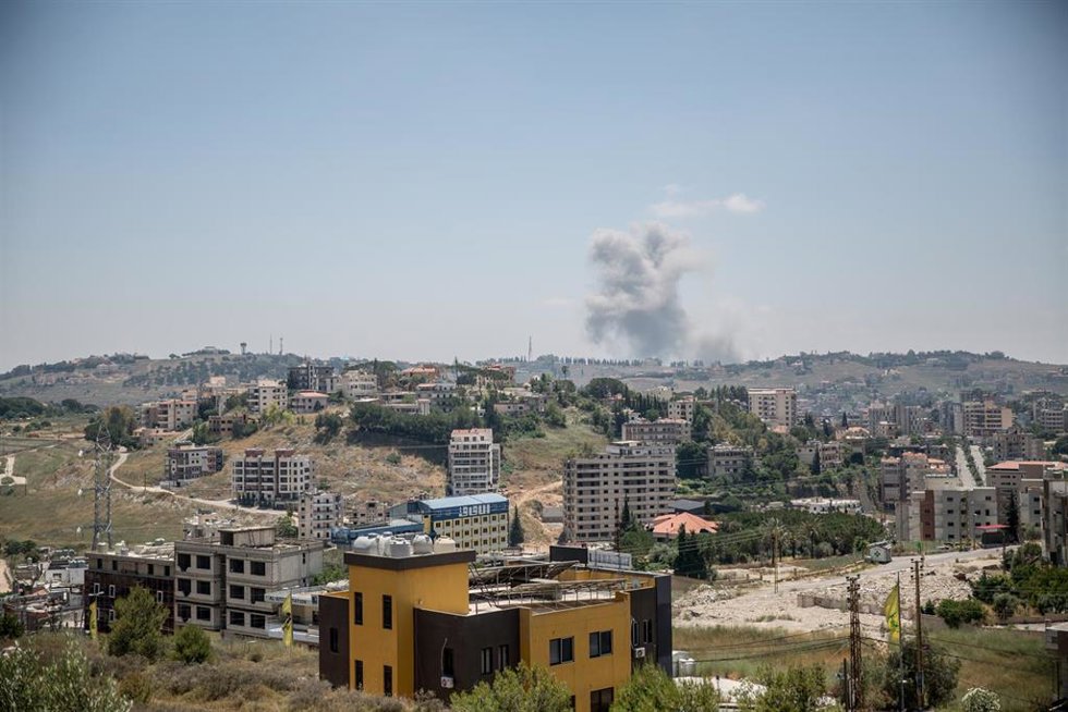 Imagen de archivo de un ataque de Israel contra Líbano.