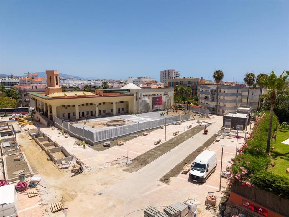 Obras del aparcamiento de El Carmen de Estepona