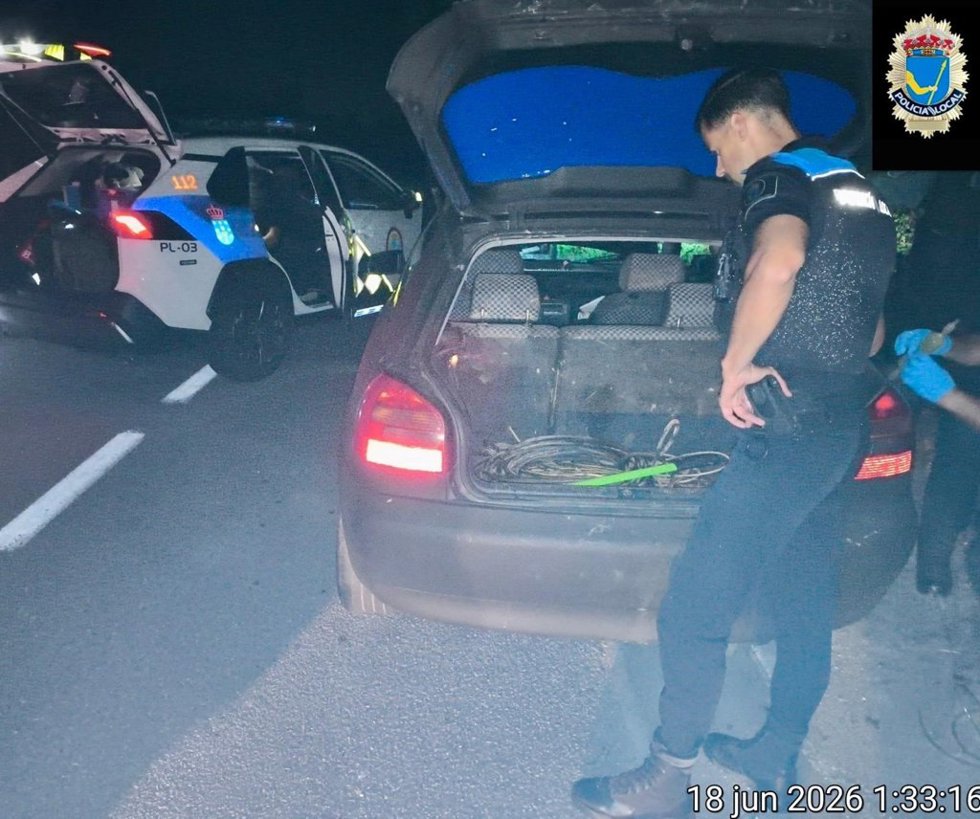 Detenidos por robar cable de cobre en Sanxenxo.