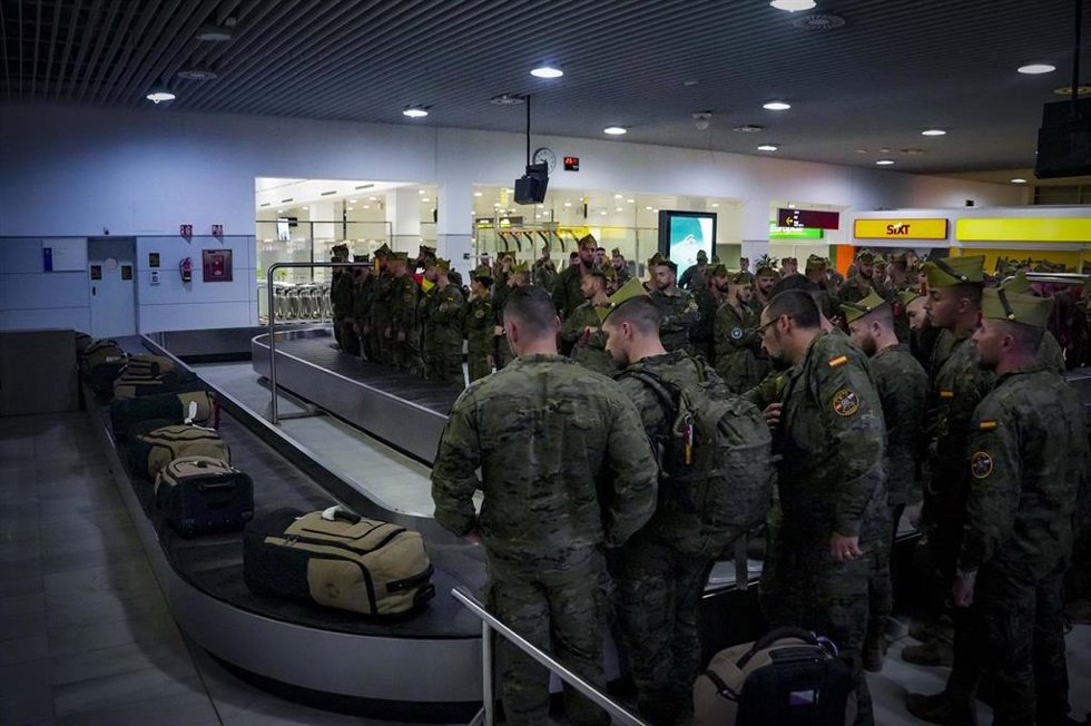Militares del contingente para la misión de la OTAN en Eslovaquia.
