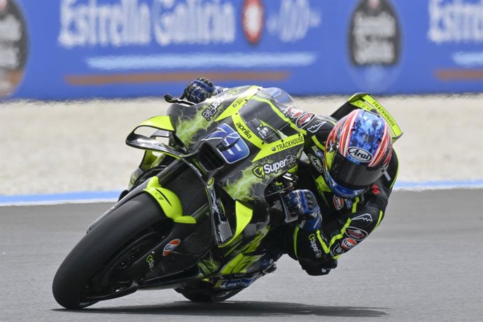 79 OGURA Ai (Japão), Trackhouse MotoGP Team, Aprilia RS-GP26, em ação durante o Grande Prêmio da Hungria de MotoGP de 2026, no circuito de Balaton Park, de 5 a 7 de junho, na Hungria — Foto: Studio Milagro / DPPI