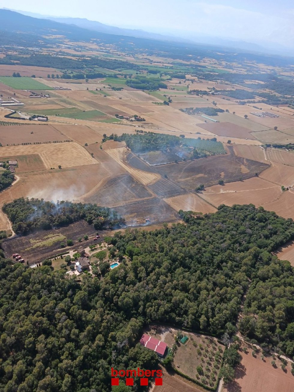 Incendio declarado en Forallac (Girona)