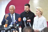 Foto: Cumbre UE.- Von der Leyen y Costa defienden "empezar a hablar" con Rusia para que la UE esté en la mesa de paz