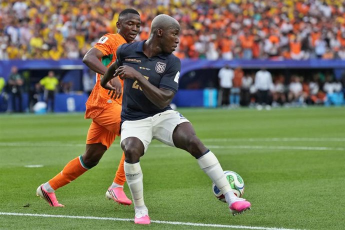 El ecuatoriano Moisés Caicedo durante el Ecuador-Costa de Marfil del Mundial 2026
