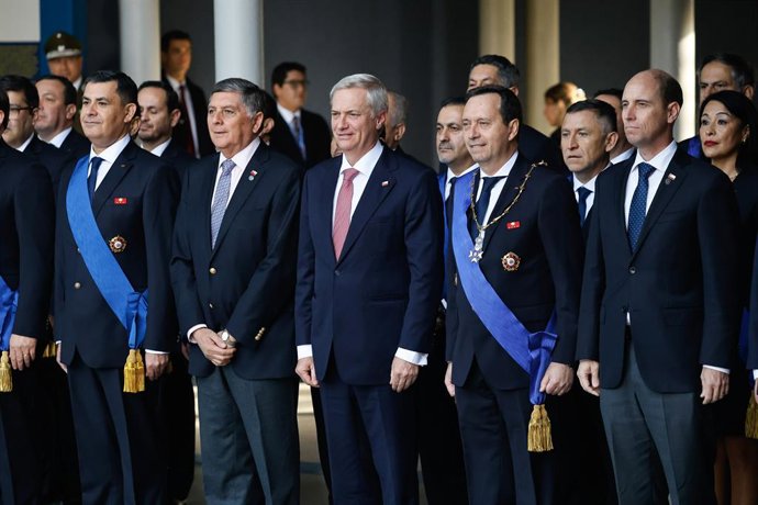 Santiago, 18 de junio de 2026.  Presidente de la Republica Jose Antonio Kast participa del aniversario numero 93 de la Policia de Investigaciones desde la Escuela de Formacion   Diego Martin/Aton Chile