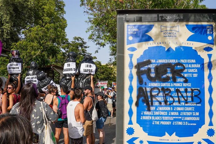 Manifestación por la vivienda en Sevilla.