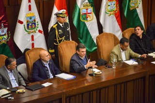 June 16, 2026, La Paz, BO: LA PAZ, BOLIVIA - JUNE 17, 2026: Representatives of the Central Obrera Boliviana (COB) and the government of President Rodrigo Paz hold talks following weeks of nationwide protests and road blockades across Bolivia. PHOTO BY CAR