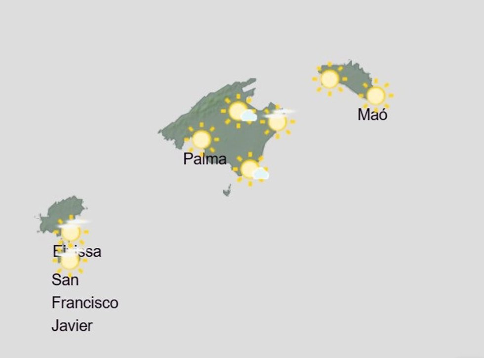 Predicción meteorológica para hoy, sábado 20 de junio, en Baleares: temperaturas en ascenso y rachas de hasta 60 km/h