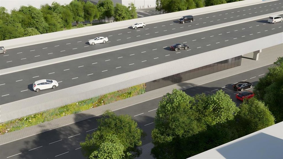Recreación digital del nuevo Puente de Vallecas.