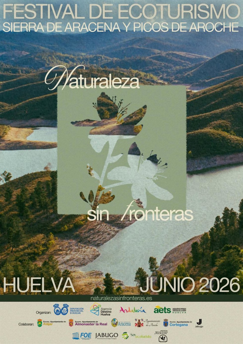 Imagen del cartel del Festival de Ecoturismo del Parque Natural Sierra de Aracena y Picos de Aroche 'Naturaleza Sin Fronteras'.