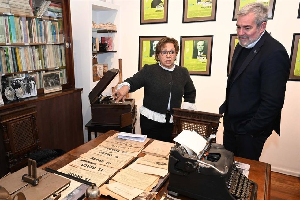 El presidente de Canarias, Fernando Clavijo, durante su visita a Uruguay