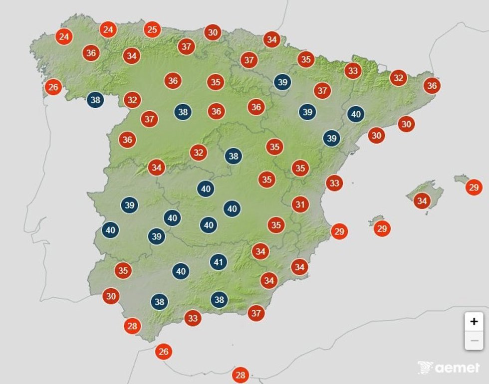 Temperaturas para el primer domingo del verano