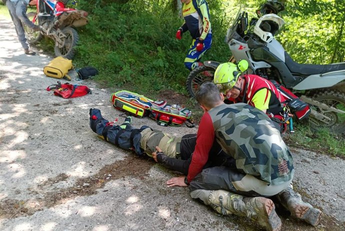 Imagen del rescate realizado en San Miguel de Aguayo