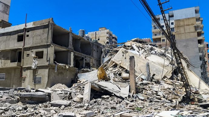 LEBANON, TYRE - JUNE 19, 2026: Damage from an Israeli airstrike