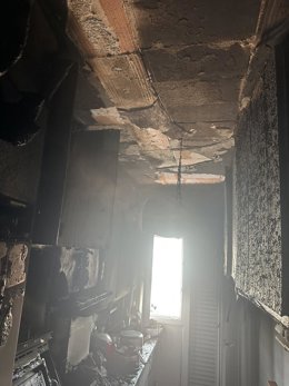 Incendio en una vivienda de Carabanchel