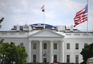 WASHINGTON, June 15, 2026  -- This photo taken on June 14, 2026 shows the White House in Washington, D.C., the United States. U.S. President Donald Trump said Sunday that the U.S.-Iran peace deal "is now complete" and that the Strait of Hormuz will reopen