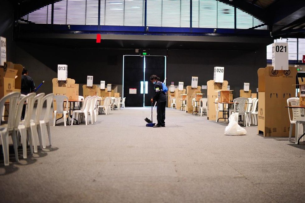 Archivo - El centro de votación más grande de Colombia se prepara de cara a la segunda vuelta de las elecciones presidenciales de 2026, que se celebrará el 19 de junio de 2026 en Bogotá, Colombia.