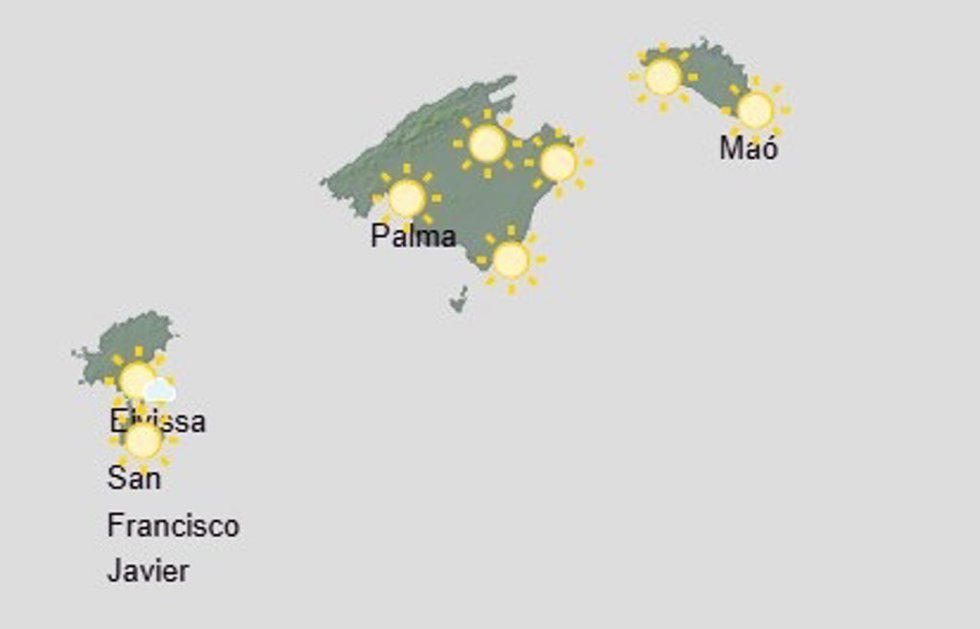 Predicción meteorológica para hoy, domingo 21 de junio, en Baleares: temperaturas altas