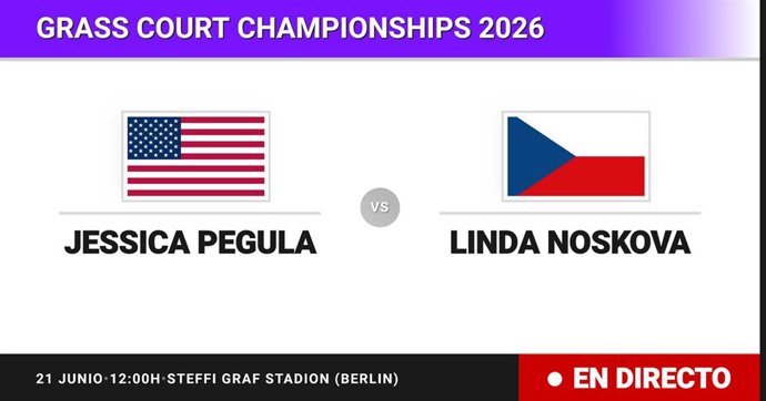 Jessica Pegula - Linda Noskova: resumen y estadísticas del partido de Final de Grass Court Championships