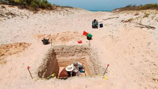 Sondeo arqueológico en la playa de Camposoto (San Fernando, Cádiz).