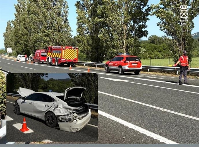 Accidente en la autovía A-10  (Arruazu) con un herido leve.
