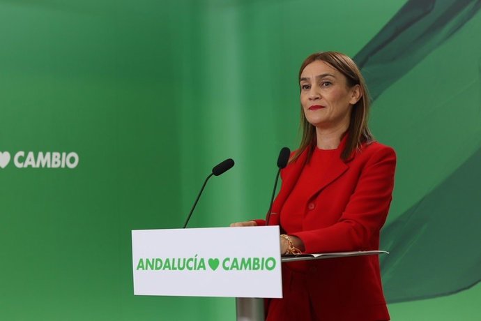 Archivo - La secretaria de Igualdad del PSOE-A, Olga Manzano