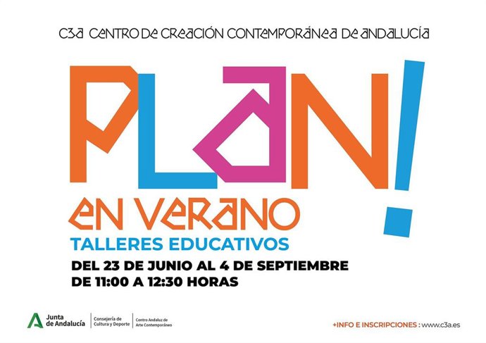 Cartel de 'Plan! En verano' en el C3A.
