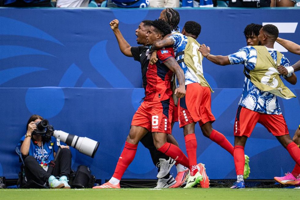 Kevin Pina celebra el 0-1 en el Uruguay-Cabo Verde del Mundial 2026