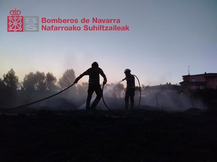 Actuación de los bomberos.