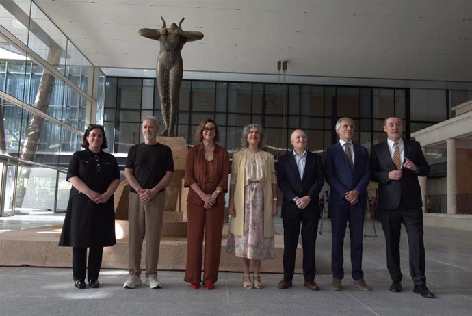 Reinstalación del monumento a Arriaga creado por Francisco de Durrio, en el Museo de Bellas Artes de Bilbao
