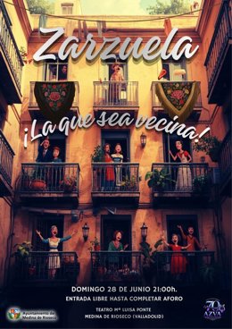 Amigos de la Zarzuela de Valladolid presenta el sábado ¡La que sea vecina! en Medina de Rioseco   .