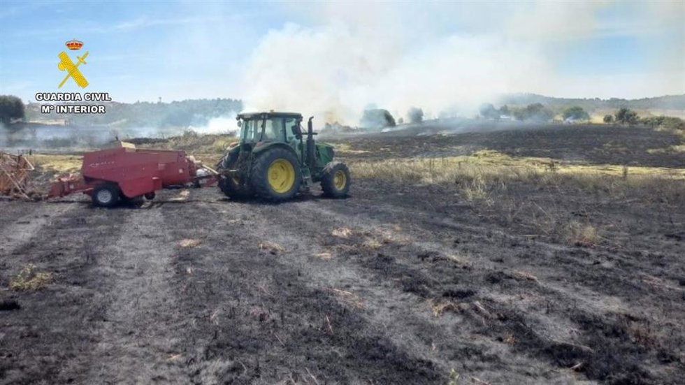 Incendio en la provincia de Cáceres