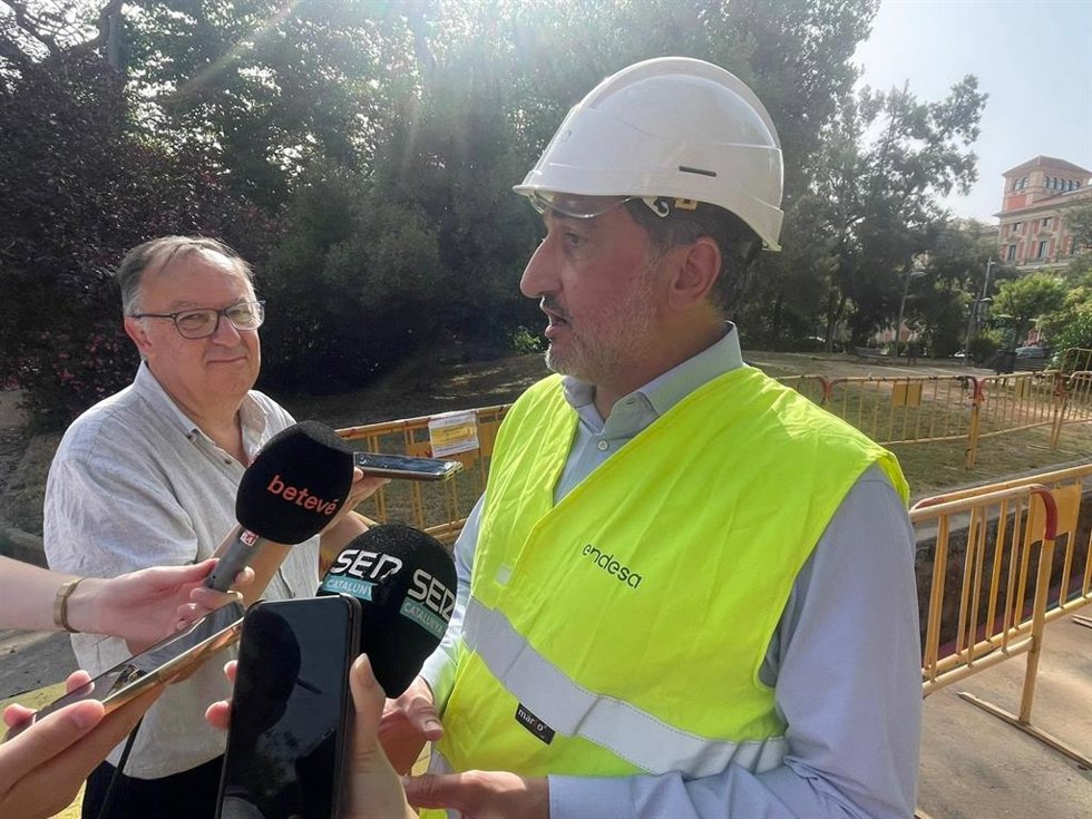 El responsable de la unidad territorial de Endesa en Barcelona, Marcos Lalueza, este lunes en Barcelona