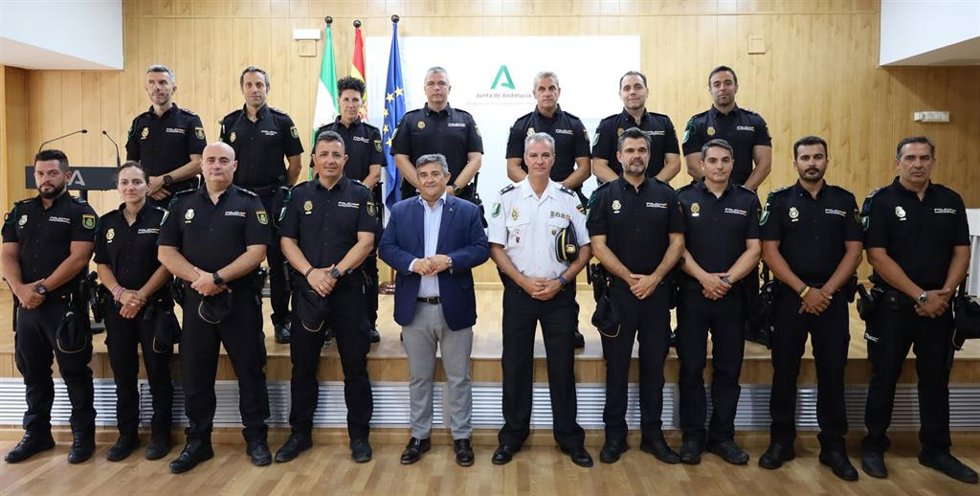 Nuevos agentes de la Unidad de Policía Adscrita a la Comunidad Autónoma en Huelva.