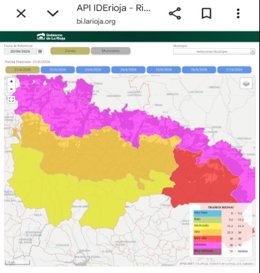Mapa de índice de incendios