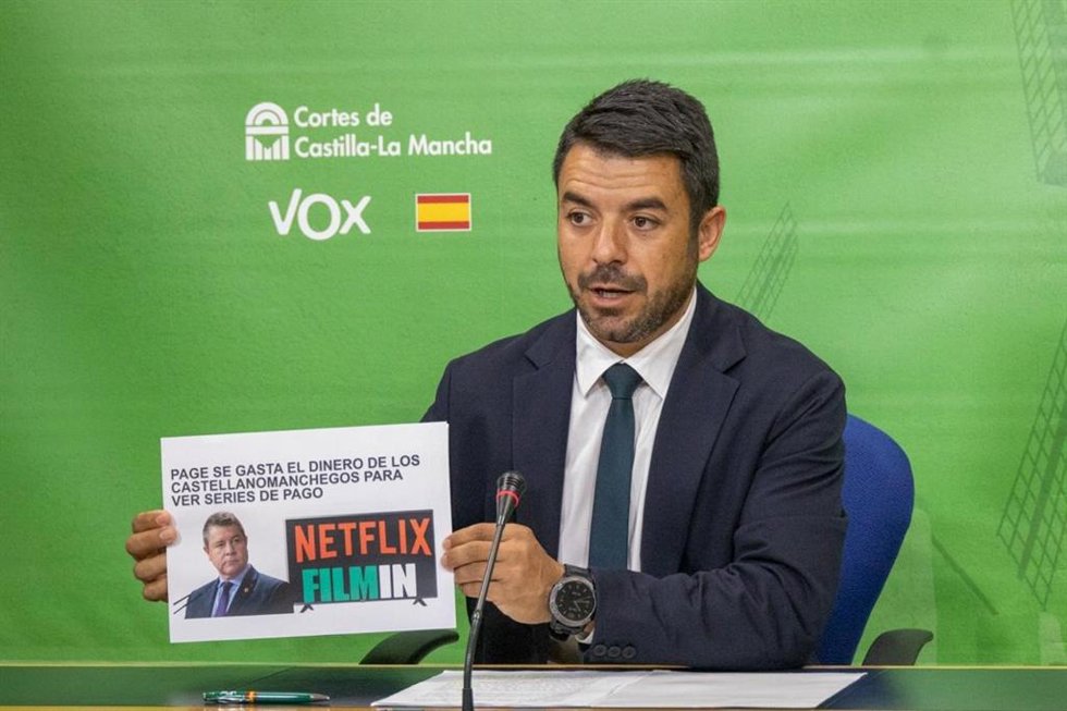 El portavoz del Grupo Parlamentario Vox, Iván Sánchez.