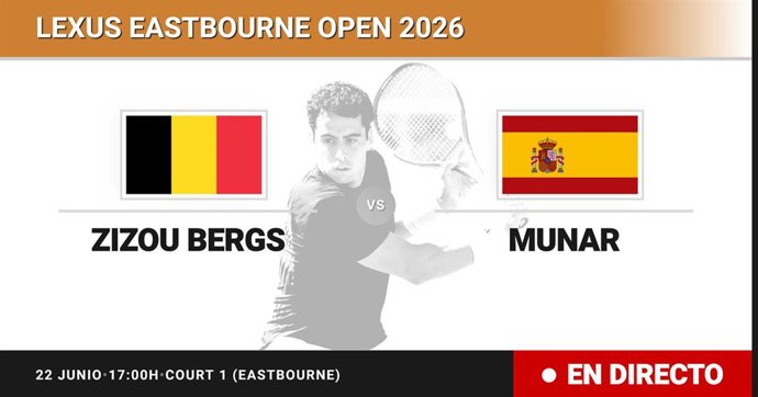 Zizou Bergs - Jaume Munar: resumen y estadísticas del partido de Dieciseisavos de final de Lexus Eastbourne Open